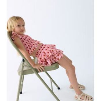 Girls Pink Ruffled Top