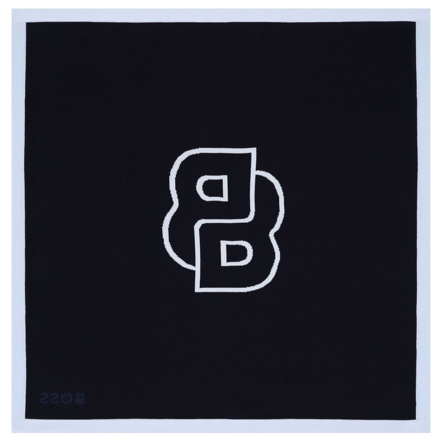 Baby Boys Blue & Navy Blue Logo Blanket, 1, hi-res