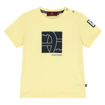 Younger Boys Yellow Logo T-Shirt