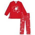 طقم بنات ليغنز بالشعار باللون الأحمر , 1, hi-res