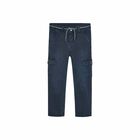 Boys Navy Blue Cargo Trousers, 1, hi-res