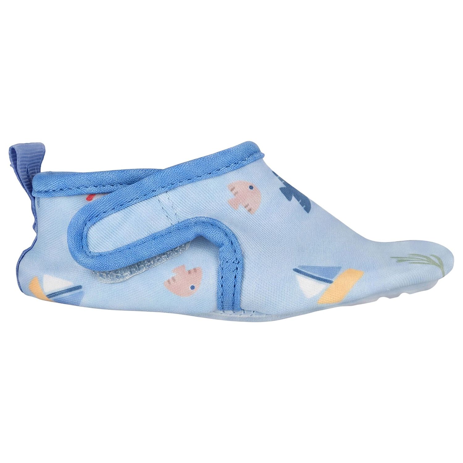 Baby Boys Blue Booties, 1, hi-res