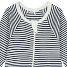 Baby Boys White & Blue Babygrows ( 4 Pack ), 5, hi-res