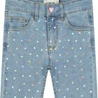 Girls Blue Embellished Jeans, 1, hi-res