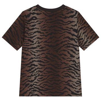 تشيرت بالشعار باللونين الاسود و البني 