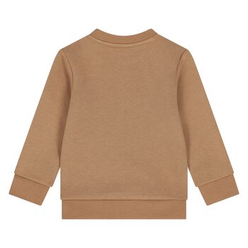 Younger Boys Beige Logo Sweatshirt