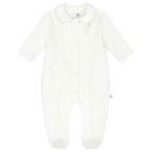 Baby Girls Ivory Bow Babygrow, 1, hi-res