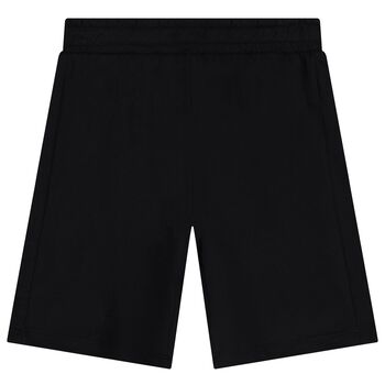 Boys Black Teddy Bear Logo Shorts
