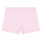 Girls Pink Holographic Logo Shorts, 2, hi-res