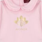 Baby Girls Pink & Gold Logo Babygrow Gift Set, 1, hi-res