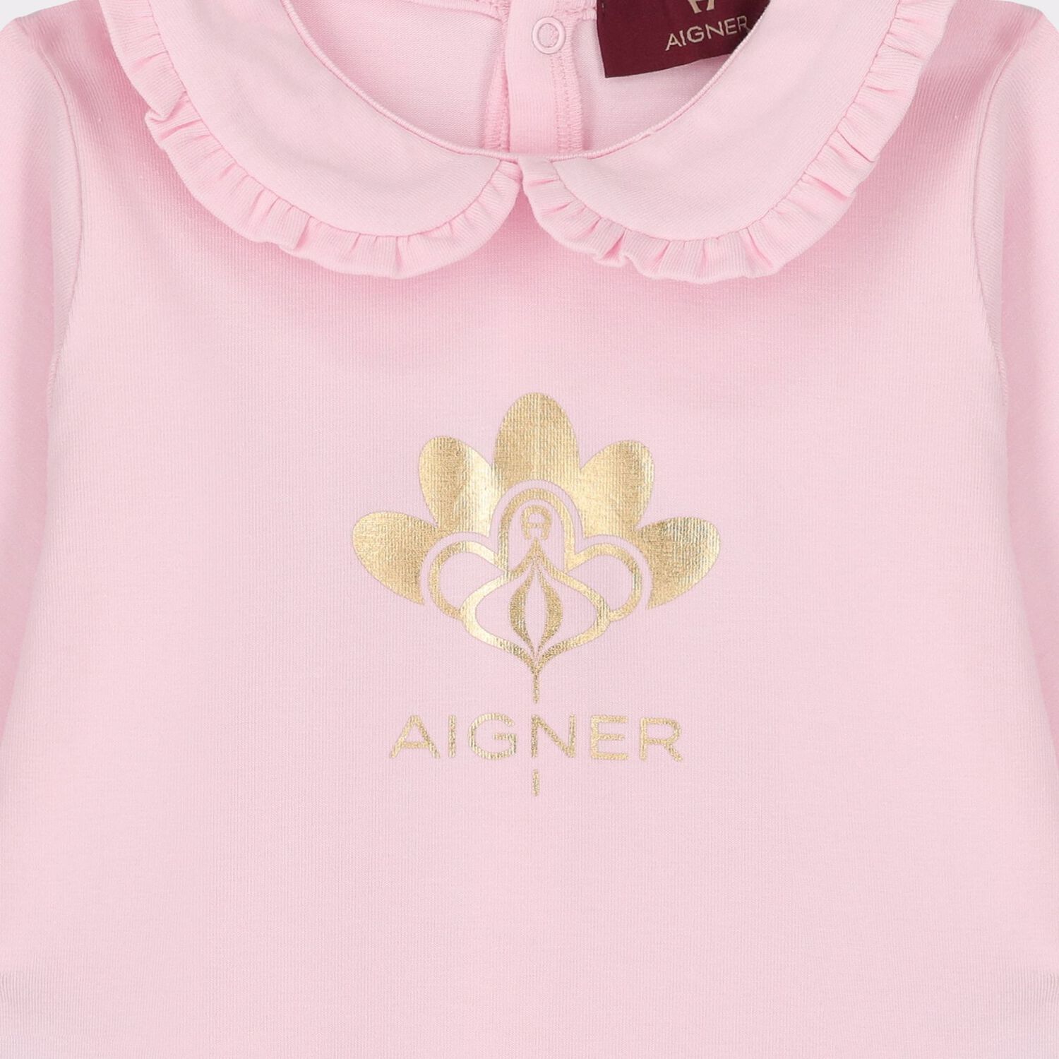 Baby Girls Pink & Gold Logo Babygrow Gift Set, 1, hi-res