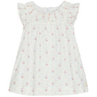 فستان بطبعة الزهور باللون الابيض, 1, hi-res