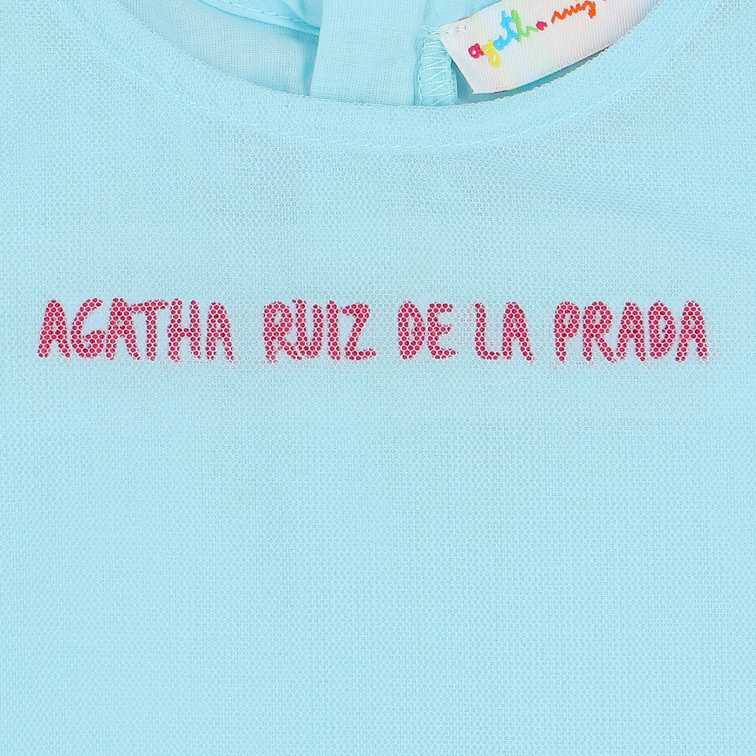 Girls Aqua Logo Tulle Dress, 1, hi-res
