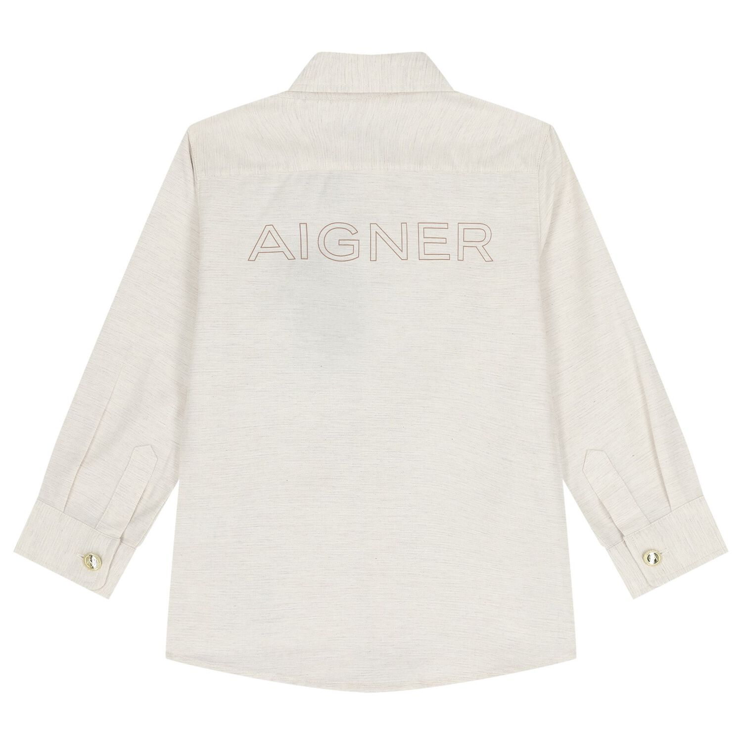 Boys Beige Logo Shirt, 1, hi-res