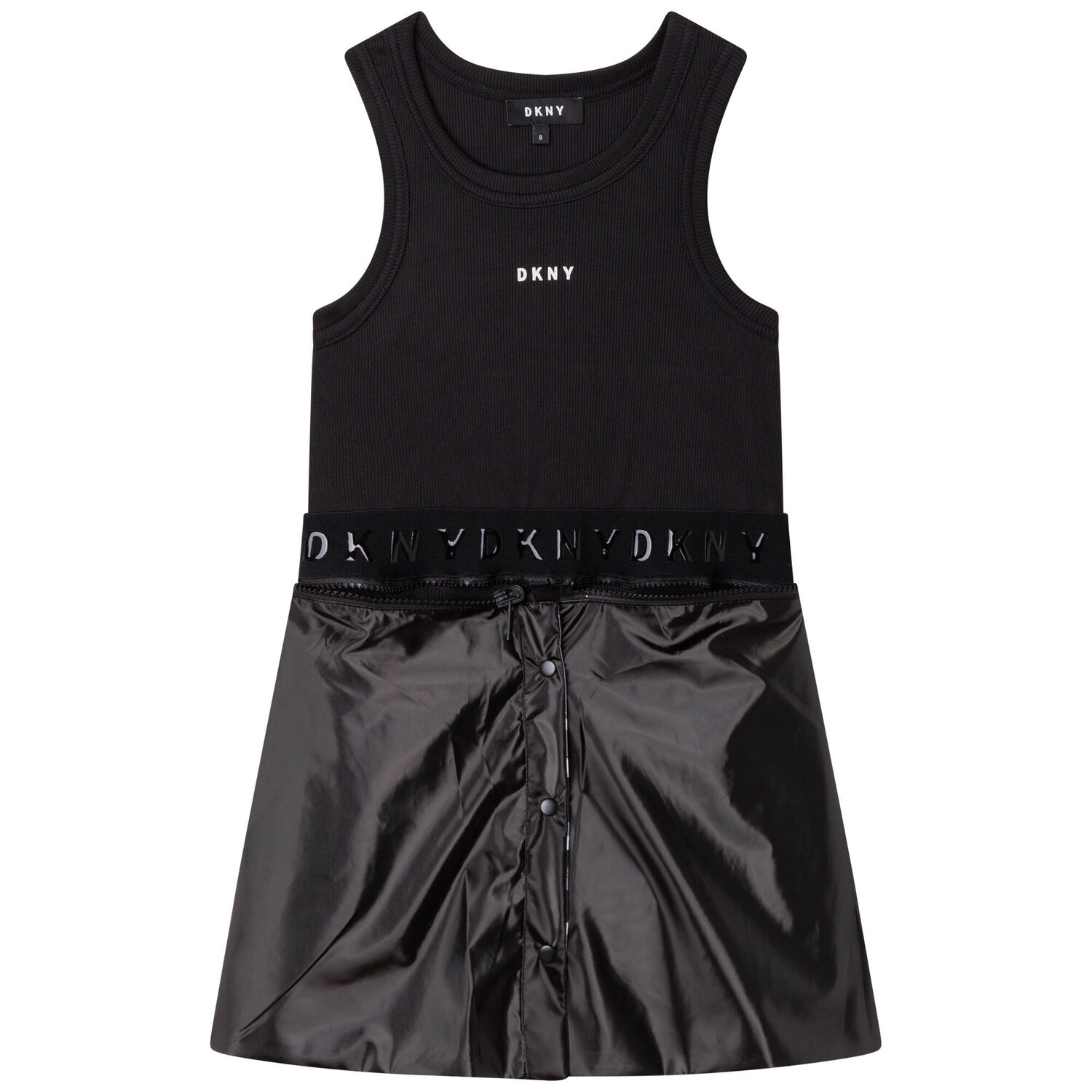 Girls Black Reversible Skirt Dress, 1, hi-res