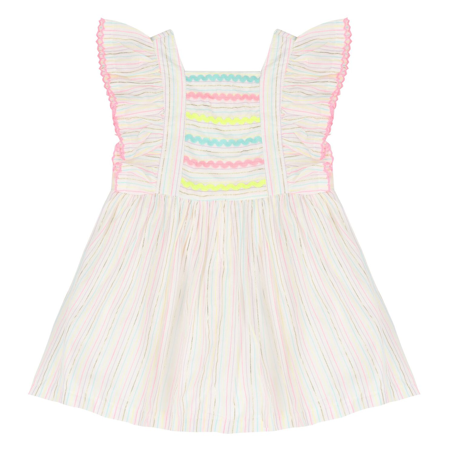 طقم فستان بنات باللون الأبيض , 1, hi-res image number null