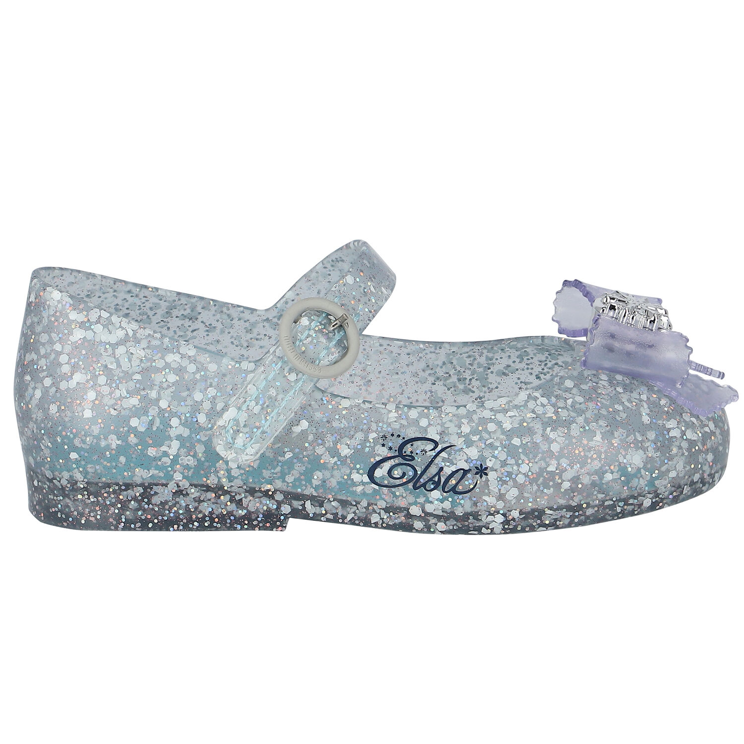 Younger Girls Blue Elsa Jelly Shoes, 1, hi-res image number null