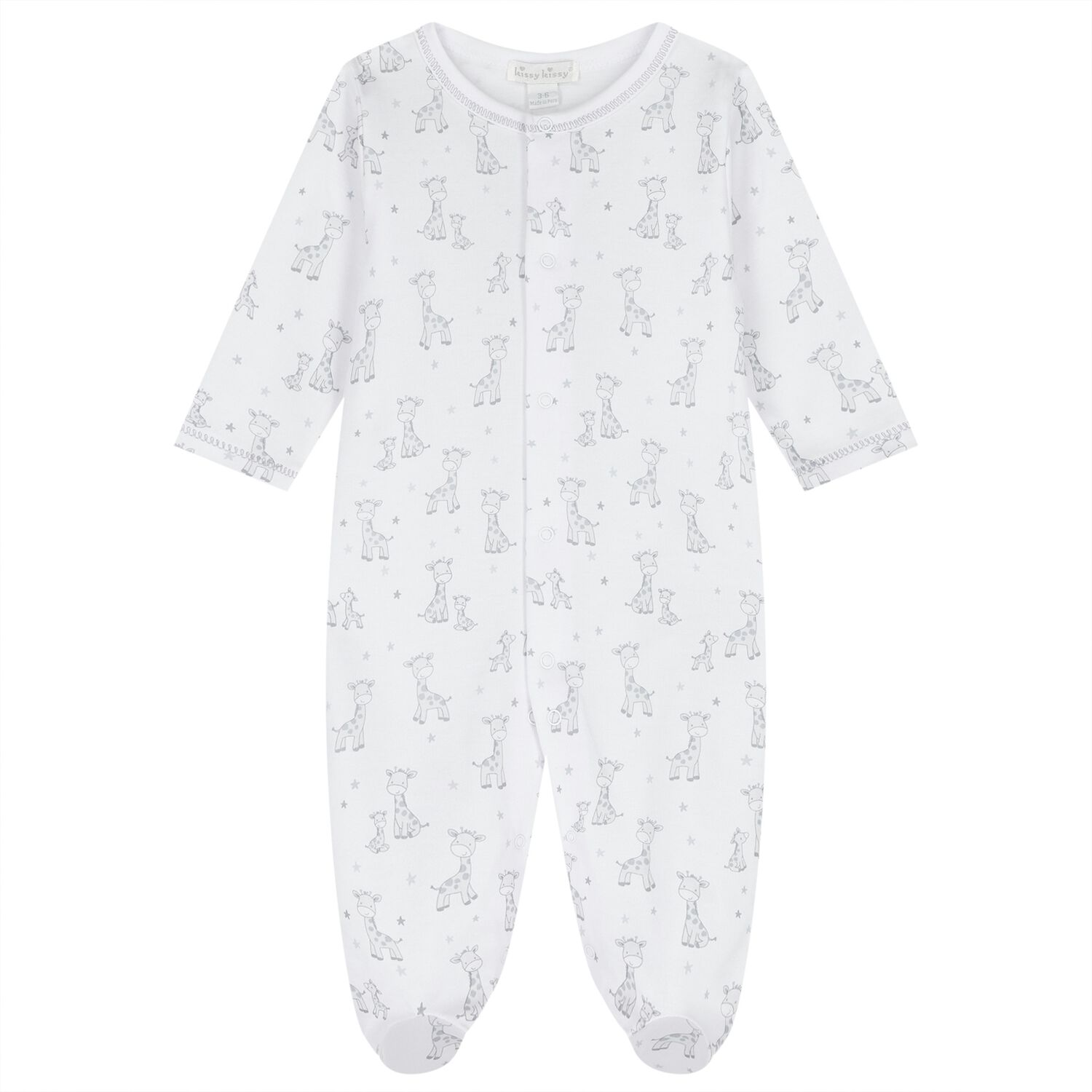 Ivory & Grey Just Giraffe Babygrow, 1, hi-res