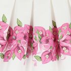 طقم تنورة بناتي باللون الوردي و الابيض  مزين بالزهور, 2, hi-res