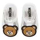 White Teddy Bear Baby Sandals, 1, hi-res