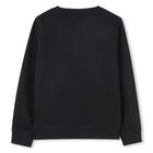 Boys Black Logo Sweatshirt, 1, hi-res