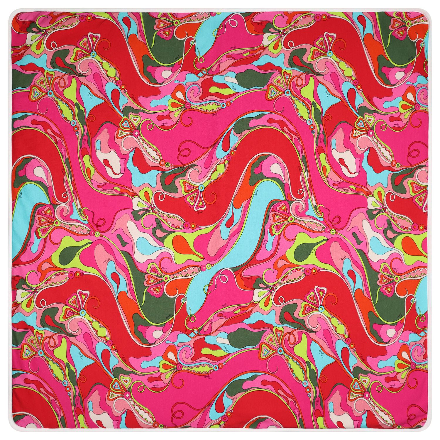 Baby Girls Pink Orchidee Logo Blanket, 2, hi-res