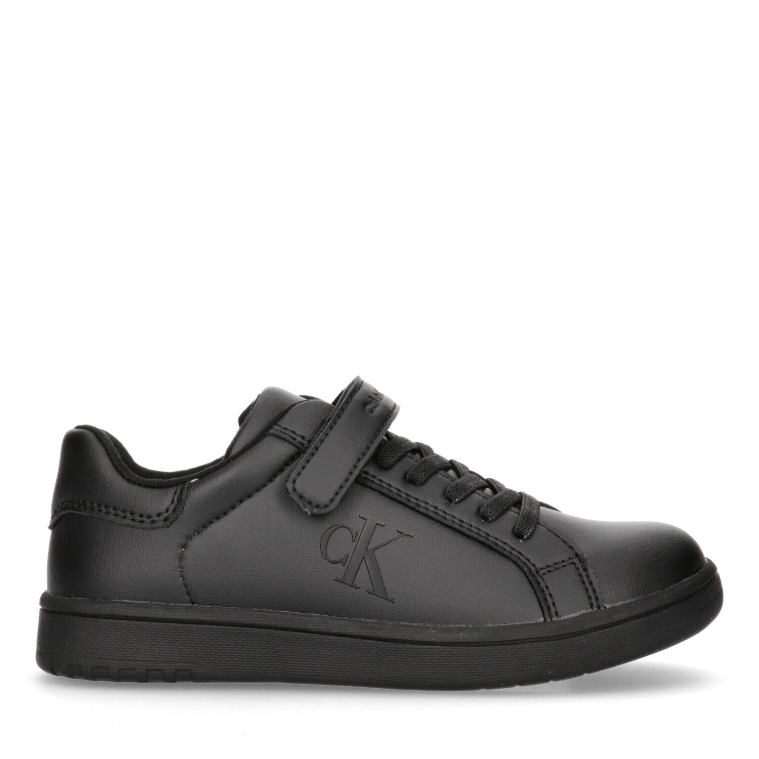 Calvin Klein Boys Black Logo Trainers Junior Couture UAE