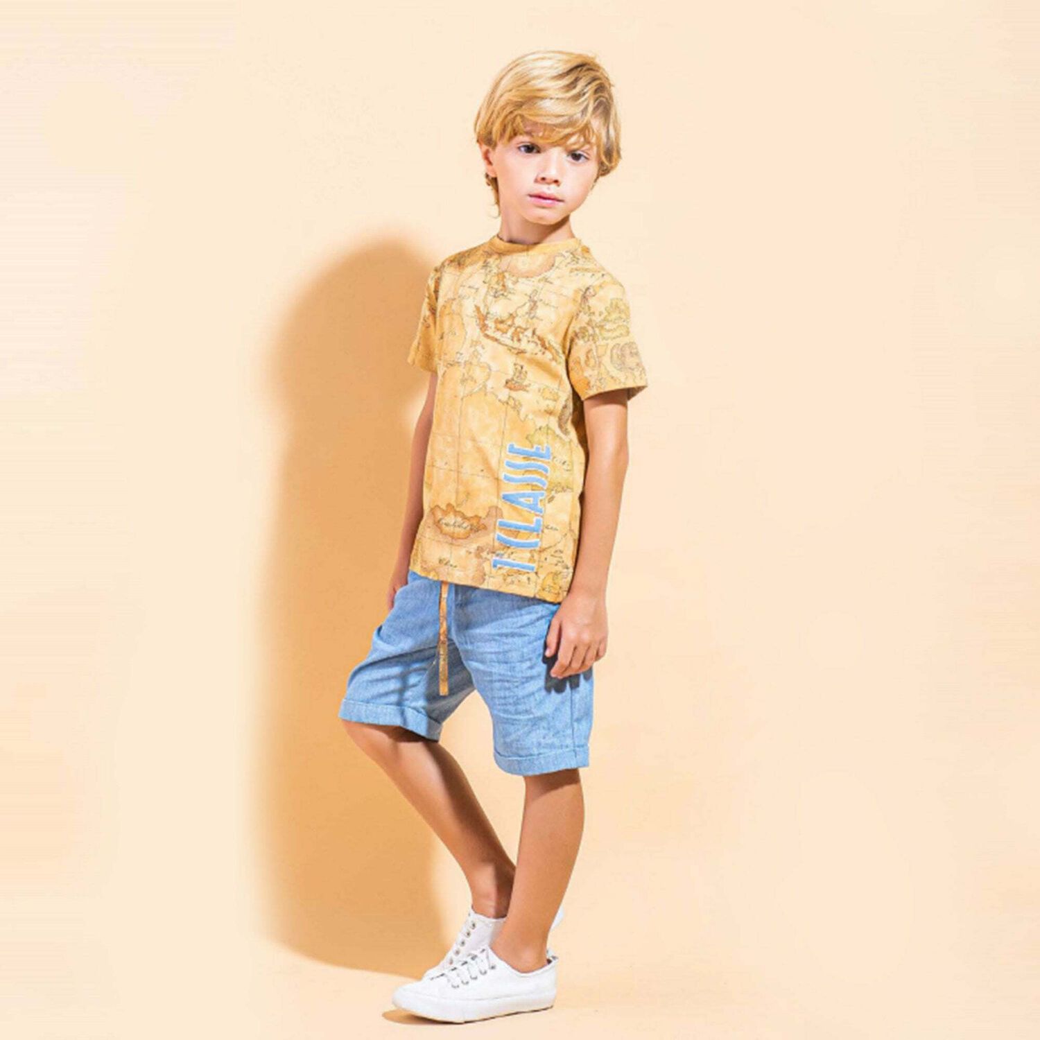Boys Blue Denim Shorts, 1, hi-res image number null