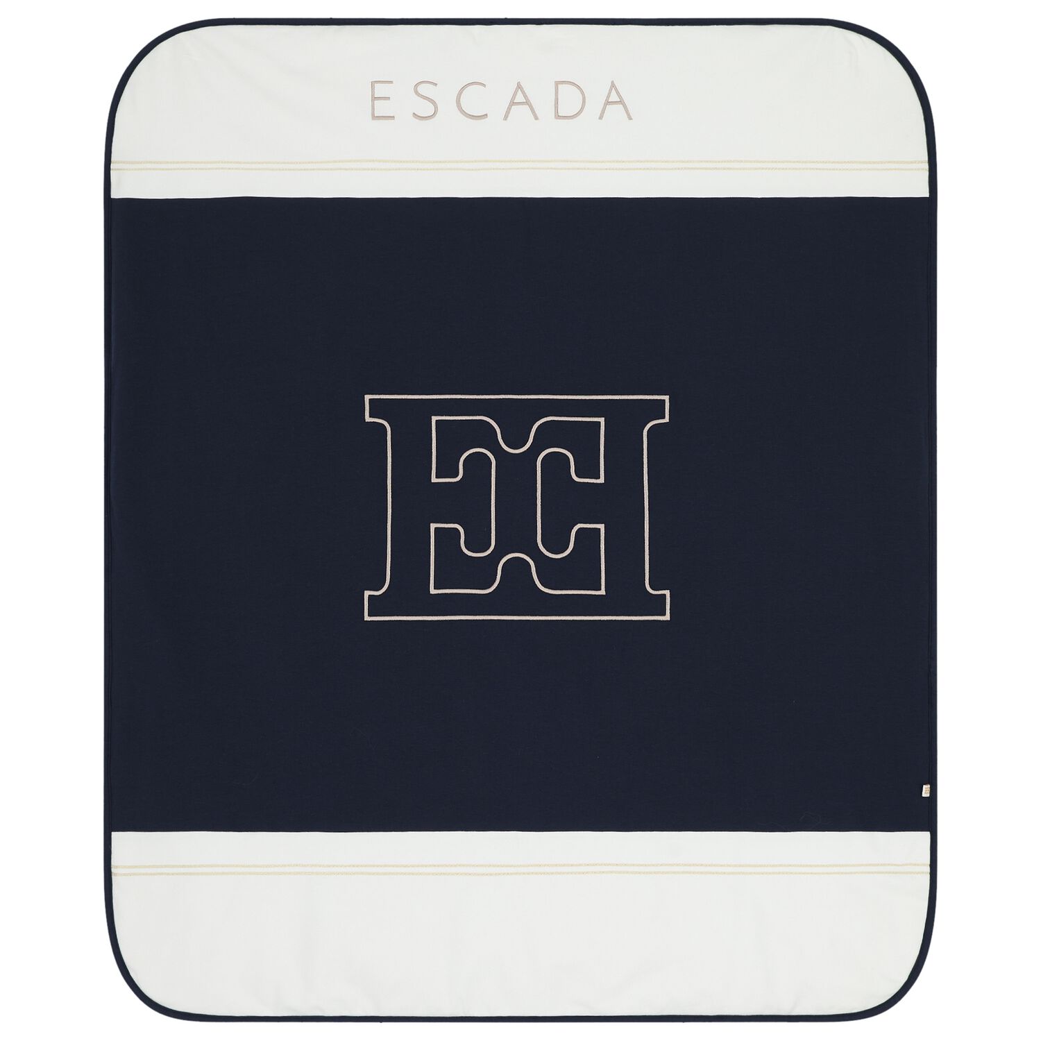 بطانيه اولاد بالشعار باللون الابيض والكحلى , 1, hi-res