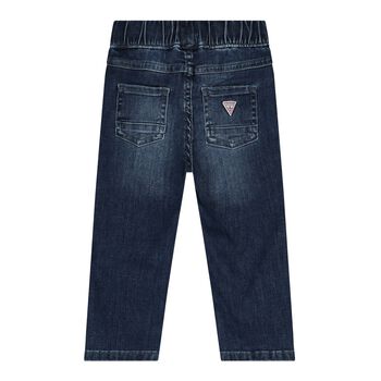 Baby Boys Blue Denim Logo Jeans, 1 Baby Boys Blue Denim Logo Jeans
