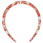 Girls White & Orange Majolica Headband, 1, hi-res