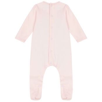 Baby Girls Pink Floral Babygrow