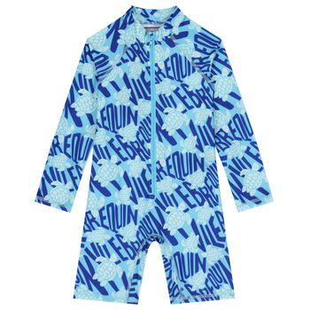 Boys Blue Turtle Sun Suit