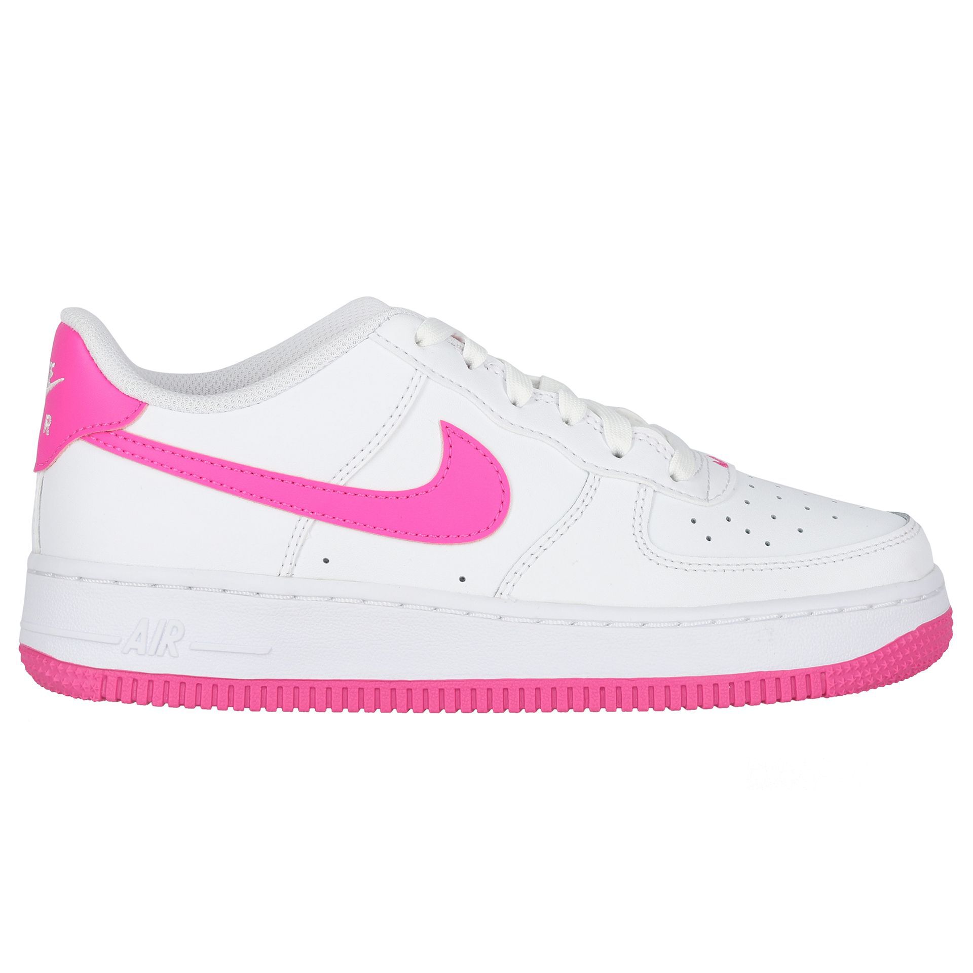 Nike Kids Girls White Pink Air Force 1 Trainers Junior Couture UAE
