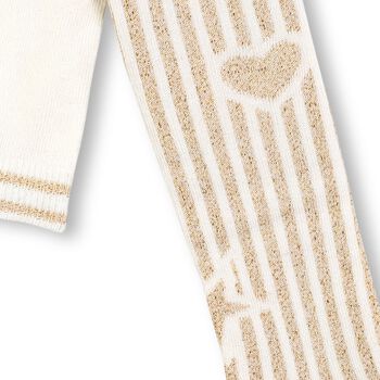 جوارب كولون طويلة  باللون العاجي والذهبي  للبنات