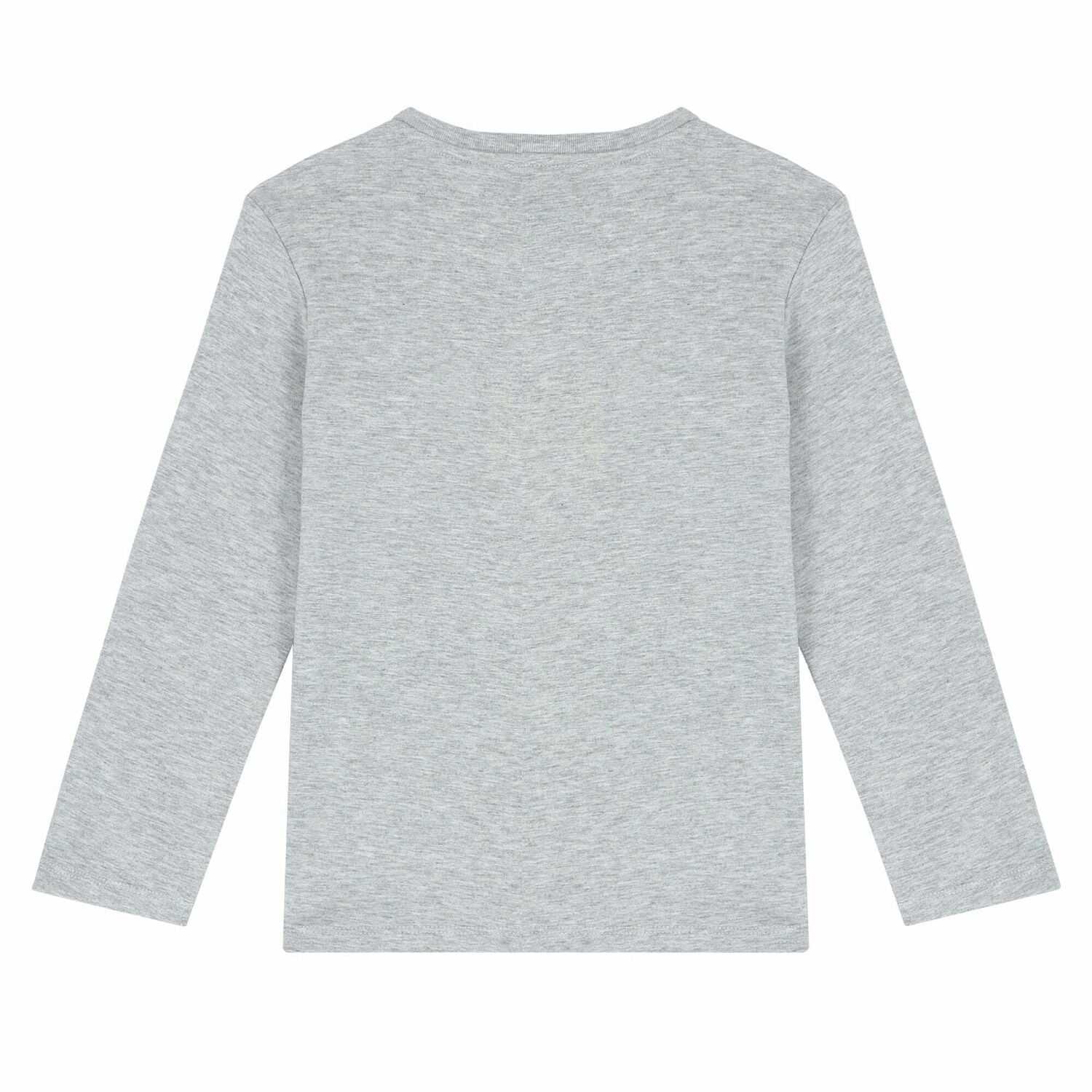 Boys Grey Logo Long Sleeve Top, 1, hi-res