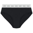 بيكيني أسود بشعار للبنات, 2, hi-res