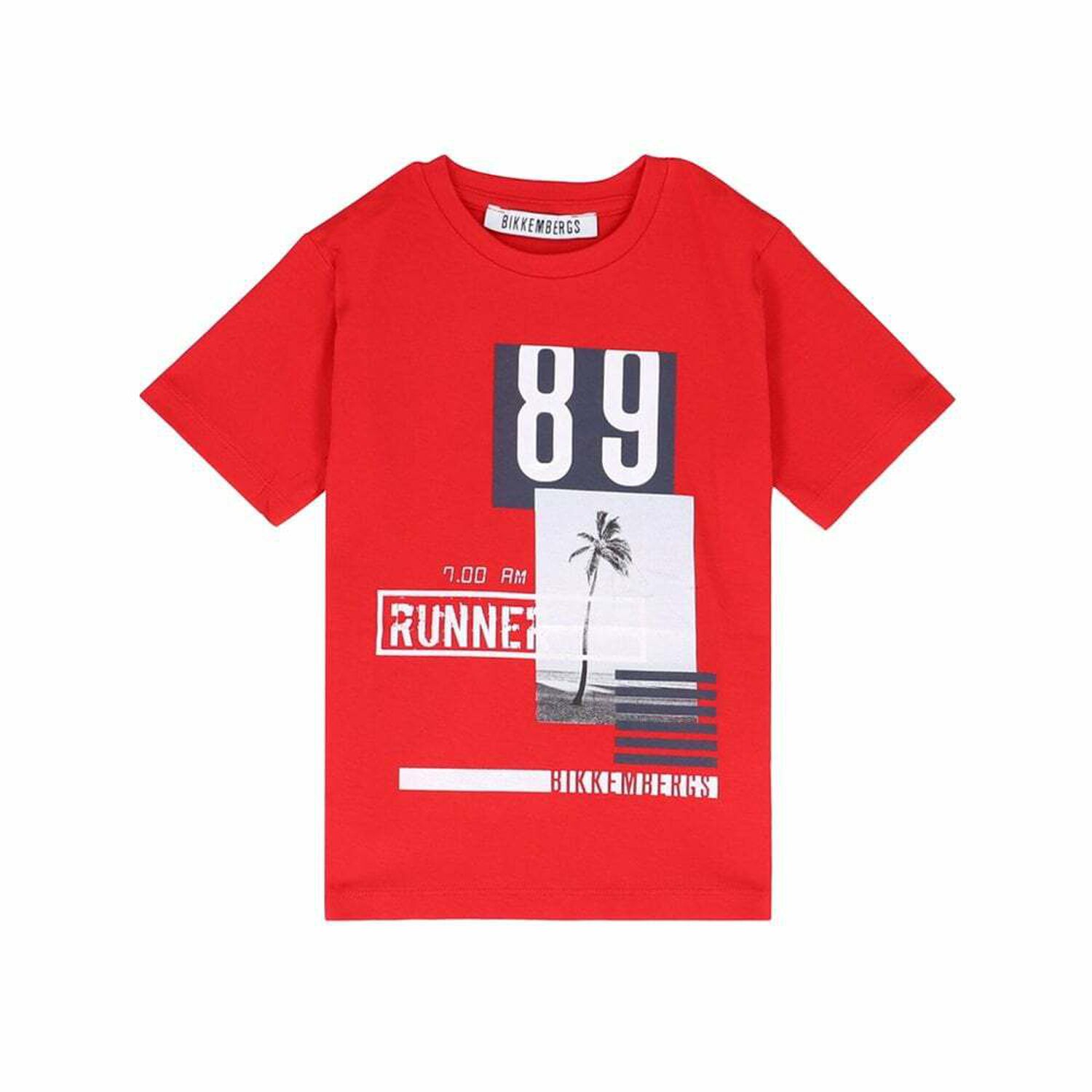 Boys Red Cotton T-shirt, 1, hi-res