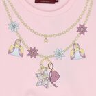 Girls Pink Necklace Logo Dress, 2, hi-res