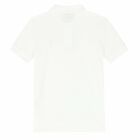 Boys White Slim Fit Logo Polo Shirt, 1, hi-res