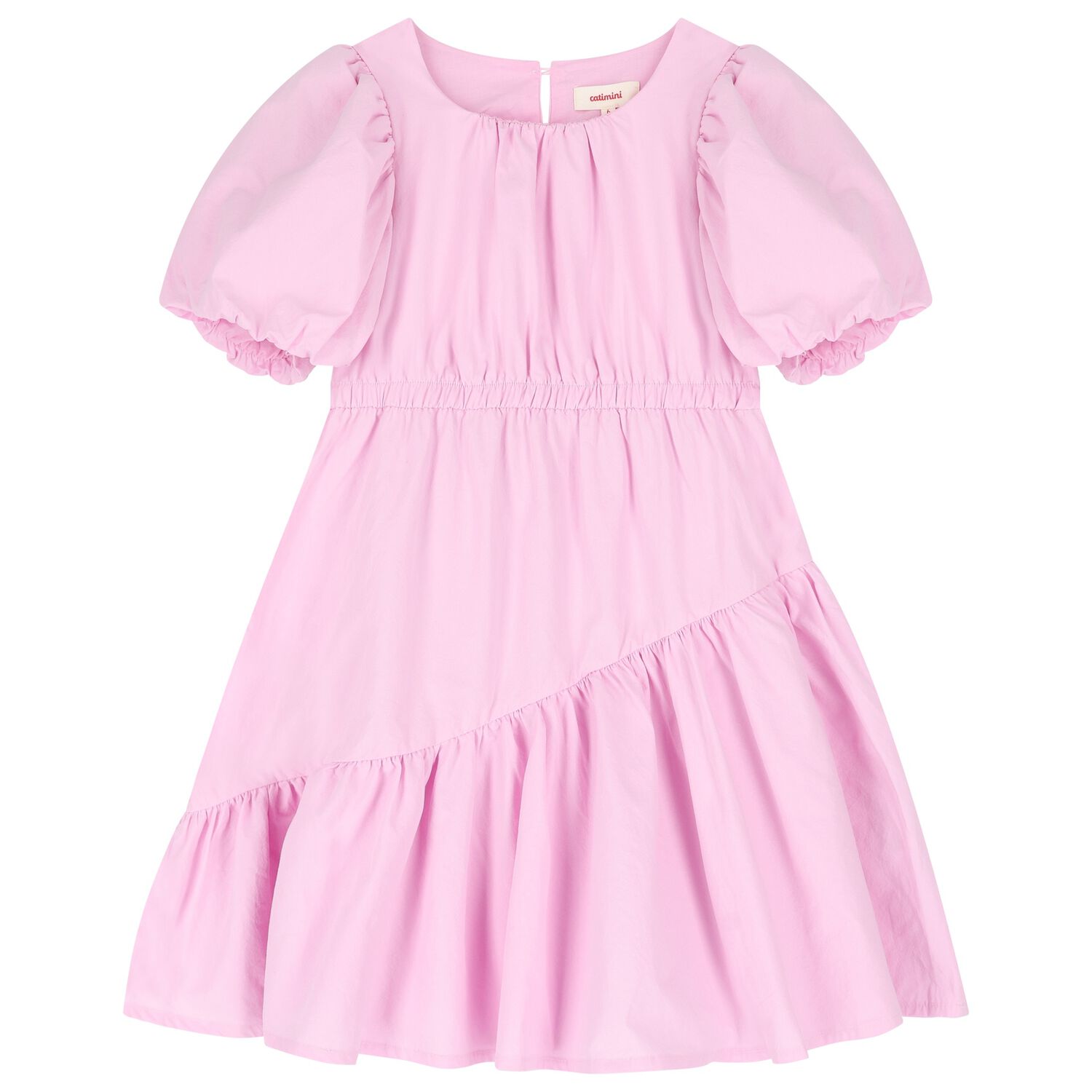 Girls Pink Flared Dress, 1, hi-res