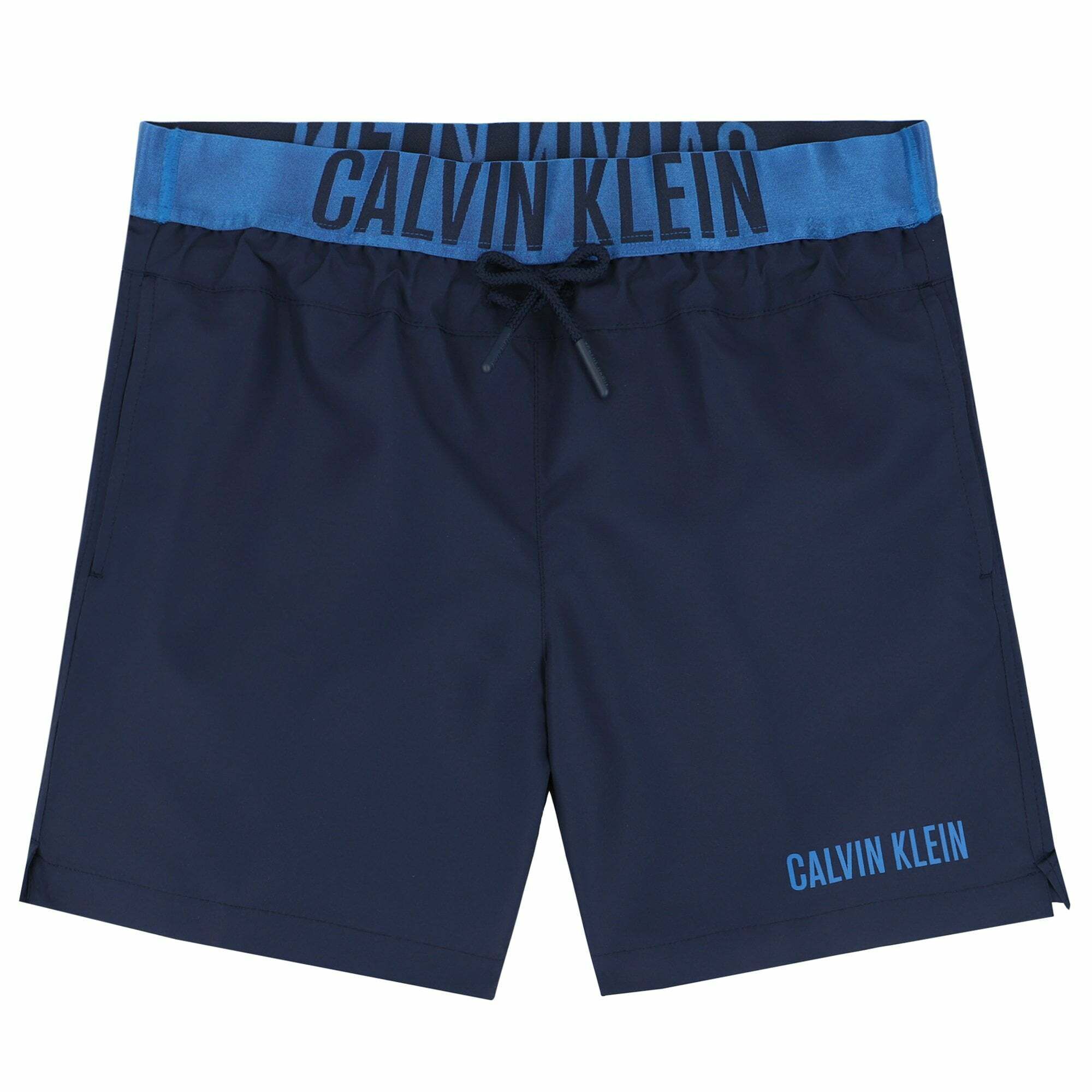 Calvin Klein Boys Navy Logo Swim Shorts Junior Couture UAE
