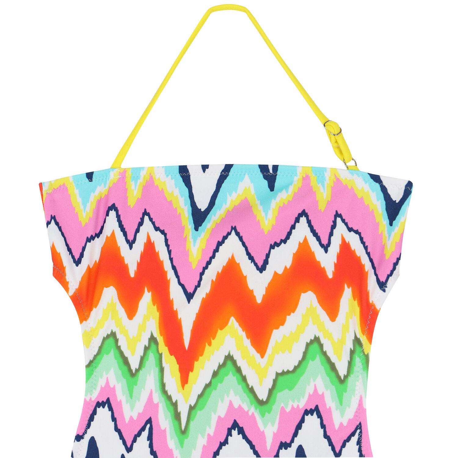 Girls Multi-Colored Zigzag Swimsuit, 1, hi-res
