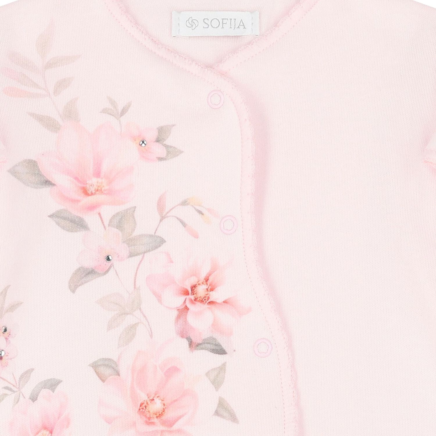 Baby Girls Pink Floral Babygrow, 1, hi-res image number null