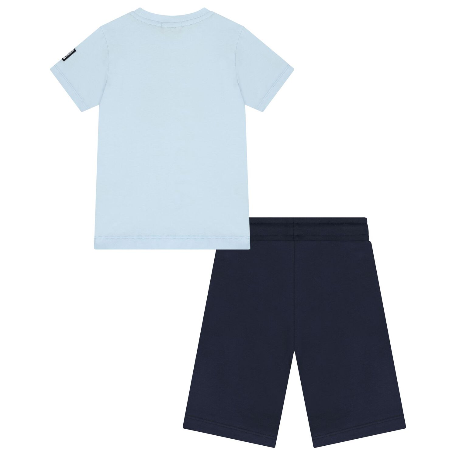 Boys Blue & Navy Blue Logo Shorts Set, 1, hi-res