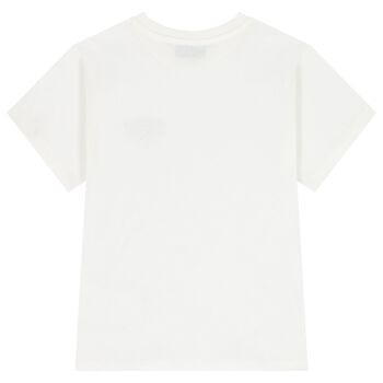 White Teddy Bear Logo T-Shirt