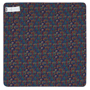Navy Blue Teddy Logo Baby Blanket