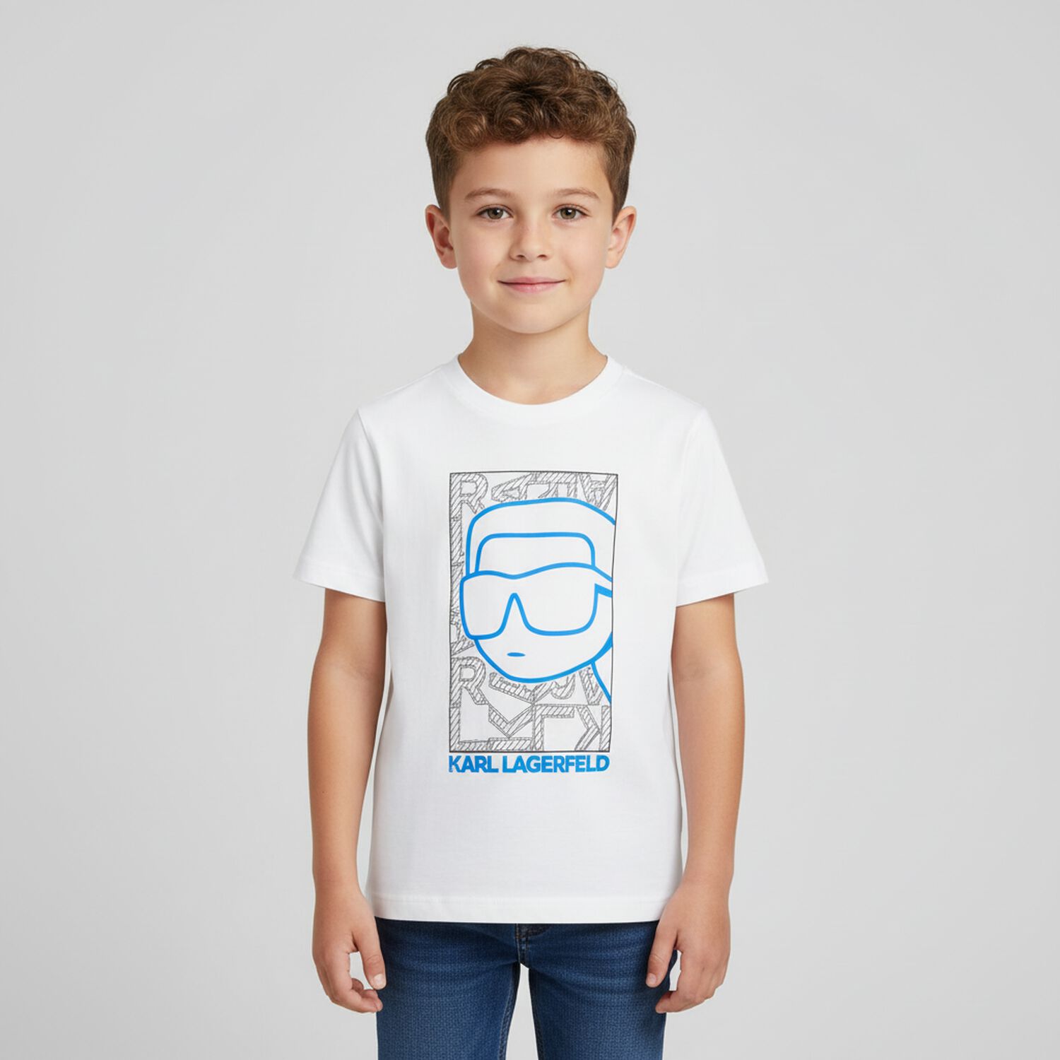 Boys White Ikonik Logo T-Shirt, 1, hi-res