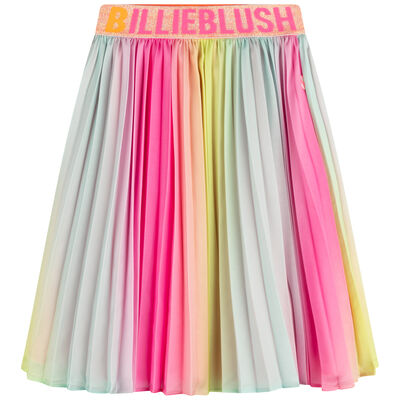 Girls Rainbow Pleated Skirt