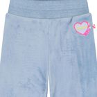 Girls Blue Heart Flared Trousers, 1, hi-res